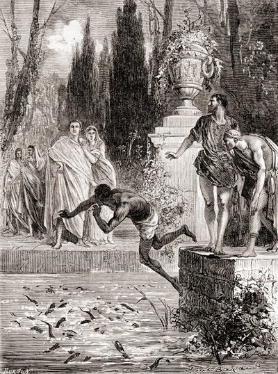 Publius Vedius Pollio, Roman Equestrian, Feeding a Slave to His Lamprey Eels, from 
