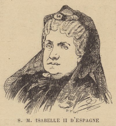Queen Isabella II of Spain by French School