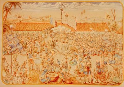Reception given by the King of Dahomey for the French Envoys by French School