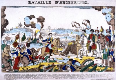 Representation of the Battle of Austerlitz, or Battle of the Three Emperors, on 02/12/1805. Picture of Epinal by French School