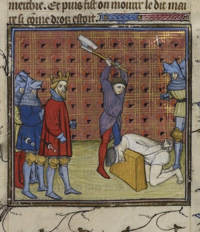 Leaders of the Jacquerie uprising against the French nobility beheaded on the orders of the King of Navarre, from the 