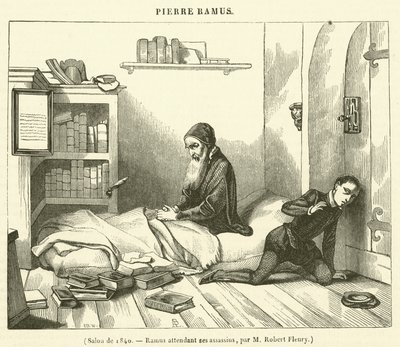 Salon of 1840, Ramus Awaiting His Assassins by French School