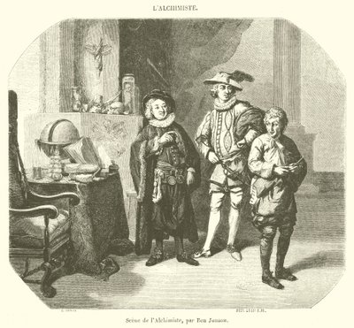 Scene of the Alchemist (engraving) by French School