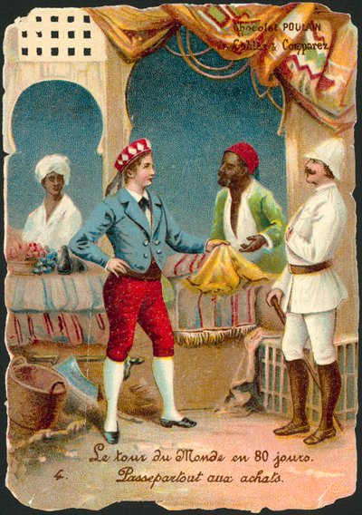 Scene from Around the World in Eighty Days, by Jules Verne by French School