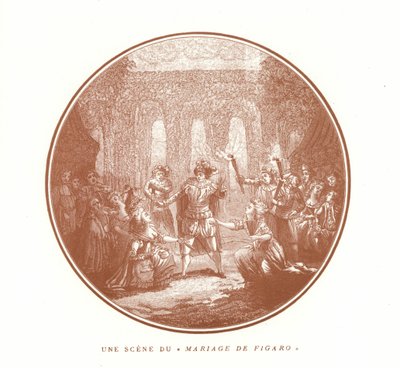 Scene from The Marriage of Figaro, by Wolfgang Amadeus Mozart by French School