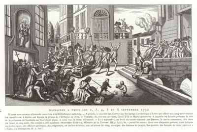 September Massacres, Paris, French Revolution, 1792 by French School