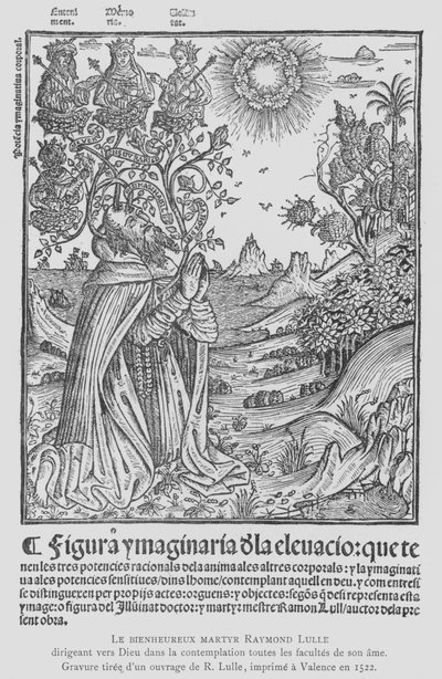 Spanish Philosopher and Franciscan Tertiary Ramon Llull in Contemplation, Directing All the Faculties of His Soul to God by French School