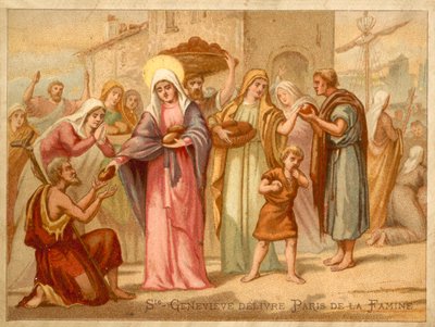 St Genevieve Saving Paris from Famine, 465 by French School