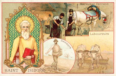 St Isidore, patron saint of farmers and day labourers by French School