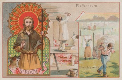 St Roch, plasterers and laundry workers by French School