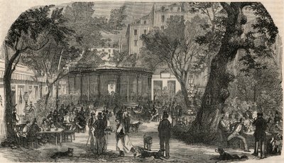 Stamp of Cheval Blanc in Paris in the 19th century - Engraving in 