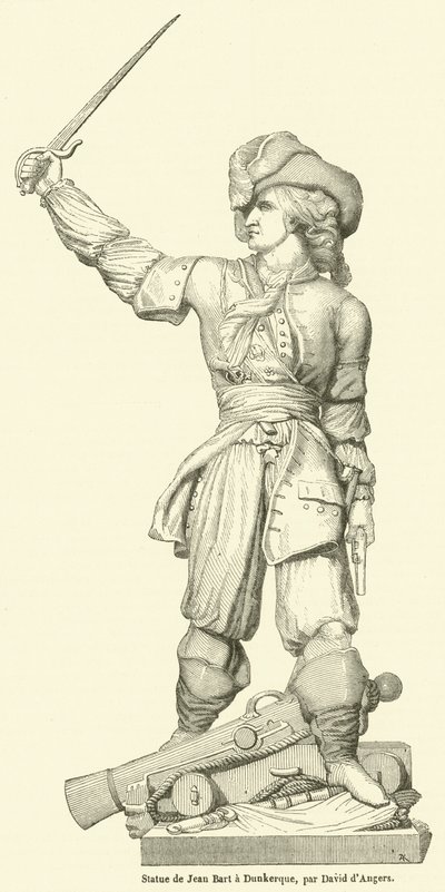 Statue of Jean Bart in Dunkirk by French School