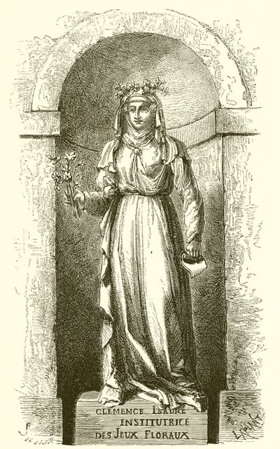 Statue of Clemence Isaure in the Room of Jeux Floraux in Toulouse by French School