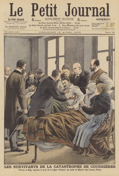 Survivors of the Courrieres mine disaster by French School