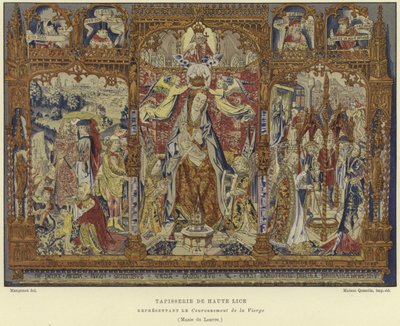 Tapestry depicting the Coronation of the Virgin by French School