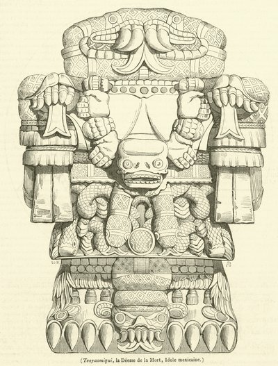 Teoyaomiqui, the Goddess of Death, Mexican idol by French School