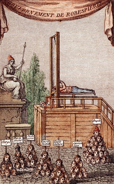 The Execution of Robespierre, 28th July 1794 by French School