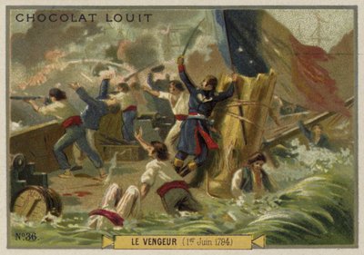 The French warship Vengeur at the Battle of Ushant (Glorious First of June), 1794 by French School