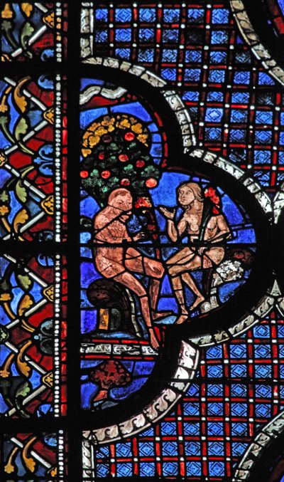 The Good Samaritan Window: Adam and Eve Under the Tree of Knowledge of Good and Evil by French School