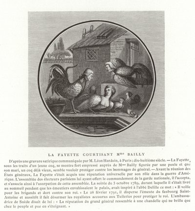 The Marquis de Lafayette Wooing Madame Bailly by French School