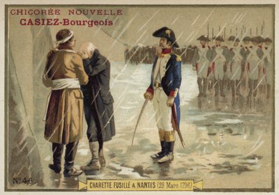 The execution of the Royalist General Francois de Charette, Nantes, 29 March 1796 by French School
