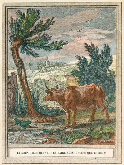 The Frog Who Wanted to Be as Fat as the Calf by French School