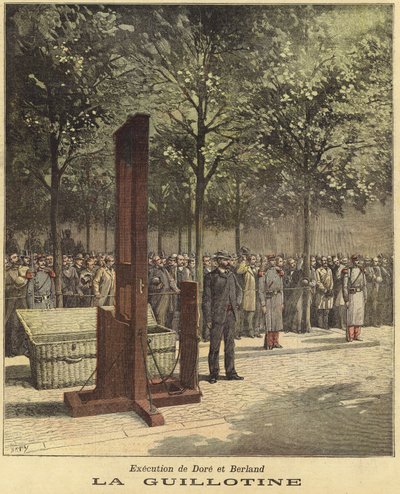 The Guillotine Used for the Execution of Dore and Berland by French School