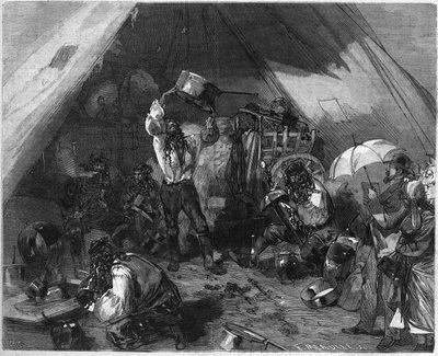 The population of Paris observing the work of Bohemian boilermakers, whose tents are planted in the Batignolles by French School