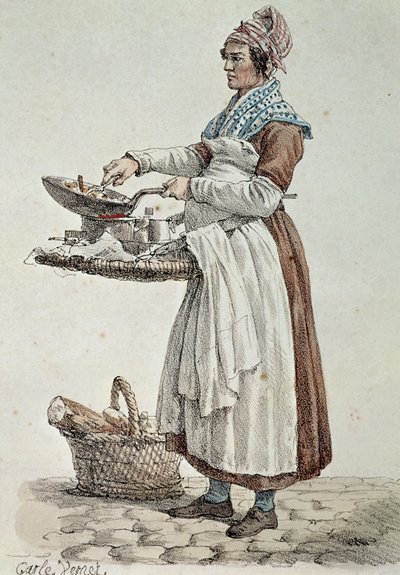 The Sausage Seller by French School