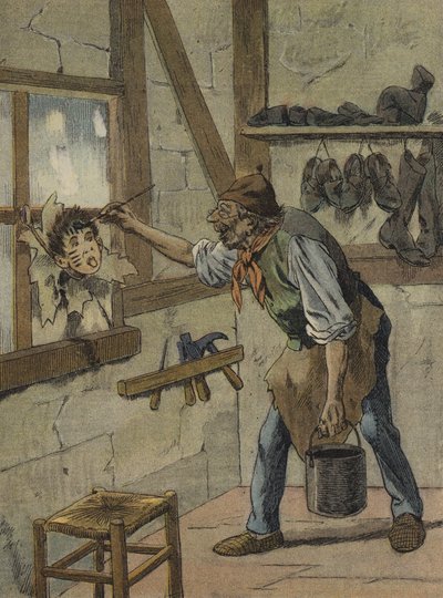 The Shoemaker Marked the Hours on the Figure of Little Jeannot by French School