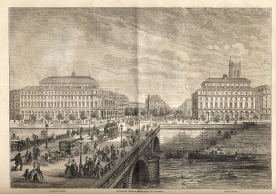 The two new theatres of the Place du Chatelet in Paris in 1862 by French School