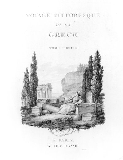 Titlepage to Voyage Pittoresque de la Grece by French School