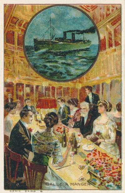 Trade Card with an Image of the Dining Room by French School