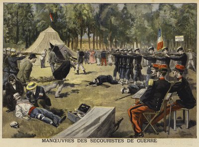 Training exercise for army field medics, France, 1897 by French School