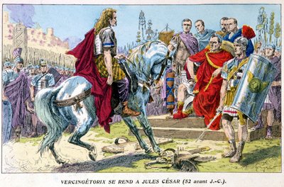 Vercingetorix goes to Julius Caesar (52 BC) by French School