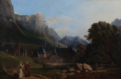 View of the Grande Chartreuse convent by French School
