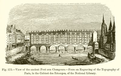 View of the Ancient Pont aux Changeurs by French School
