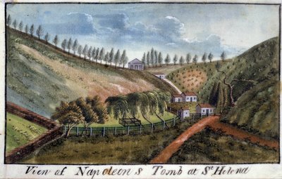 View of the Island of Saint Helena with the Tomb of Emperor Napoleon I by French School