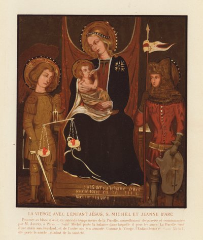 Virgin and Child with St Michael and Joan of Arc by French School