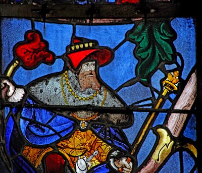Window depicting a Prophet on the Tree of Jesse by French School