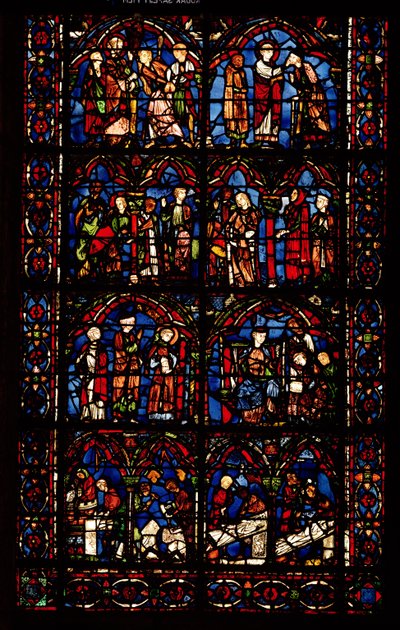 Window Depicting Scenes from the Life of St. Cheron by French School