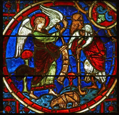 Window depicting the Annunciation to the shepherds by French School