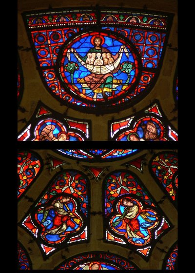 Bosom of Abraham in the Last Judgement Rose Window by French School