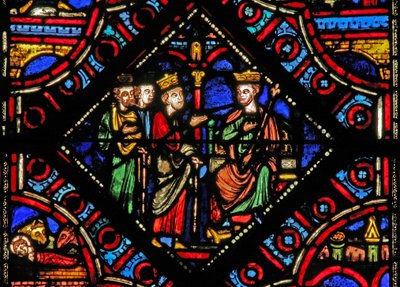Magi with Herod (Window W0) by French School