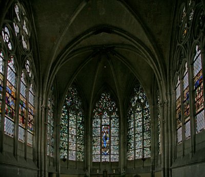 Window depicting the windows in the Chapel on the axis by French School