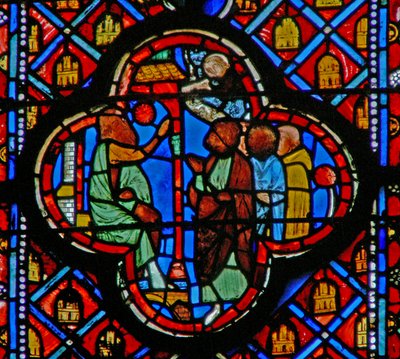 Ezekiel Speaks to a Crowd at the Temple Gate by French School