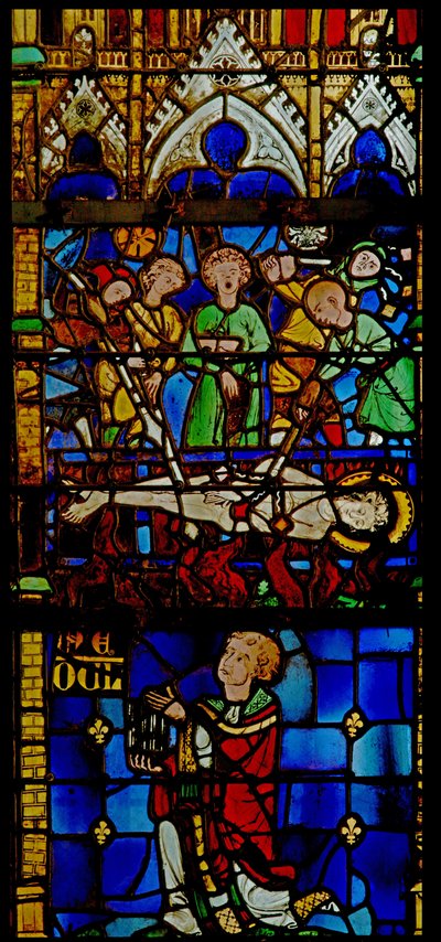 Roasting Alive of St Vincent (Window W10) by French School
