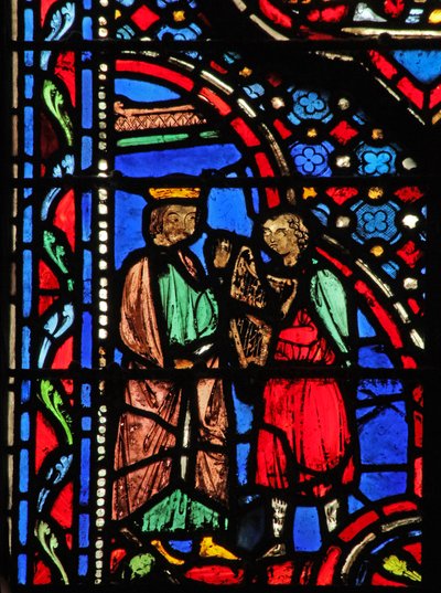 David Playing the Harp for Saul by French School