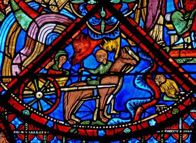 Window w15 depicting the story of St Stephen