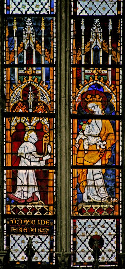 Window depicting the Virgin and Child and the donor by French School